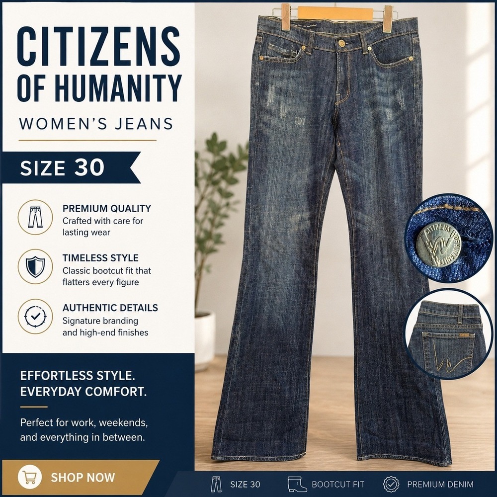 Citizens of Humanity Ric Rac 108 Low Waist Bootcut Jeans Dark Wash Size 30